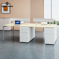 Séparateur de bureau modulaire multifonctionnel en aluminium et bois SpaceUnited avec support pour plantes, design moderne autoportant