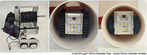 WIFI <b>Mini</b> Pipe Inspection <b>Robot</b> - DN100-DN500 CCTV Crawler Camera, APP Monitoring, Meter Counter, IP68 Waterproof, 200M Cable - Product Image 6