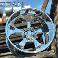 Jantes en alliage forgé ZFAN 17-28 pouces 5x108 112 114.3 120 8x165.1 1/2/3 pièces 6061-T6 chromées à déport profond pour Cadillac Ram Chevrolet