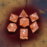 Ensemble de dés polyédriques en résine personnalisable pour D&D, style citron glacé, thème estival, logo personnalisé, bords tranchants, 7 pièces pour jeux D&D