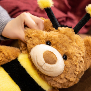 Benutzer definierte Super Soft Cute Bee Teddybär Gefüllte Puppe Bester Freund Schlaf Begleiter auf Bett Plüsch Tier Spielzeug für Geburtstags geschenk - Product Image 6