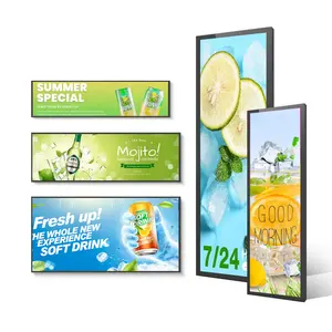 Hot Sale Lcd Wide Screens Advertising Screen Stretch Bar Lcd Display For Supermarket Advertising Kiosks Tv Digital Signage