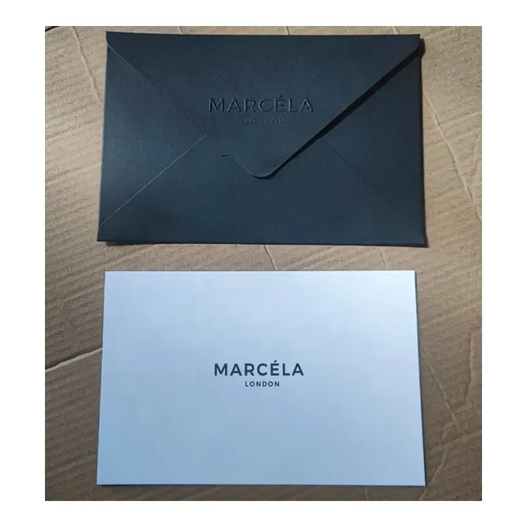 Envelopes para cartão de papel, envelopes de suporte de cartão preto 3d personalizado