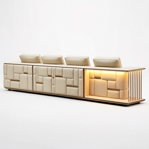 Sofá Seccional en Forma de L de Cuero Genuino Moderno JM 3460x1930x640mm |   Uso en Sala de Estar |   Gama Alta |   Venta al por mayor - Product Image 6