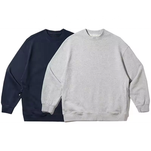Sudadera <span class=keywords><strong>de</strong></span> cuello redondo <span class=keywords><strong>de</strong></span> gran tamaño <span class=keywords><strong>de</strong></span> algodón pesado liso con logotipo personalizado para hombre, jersey <span class=keywords><strong>de</strong></span> lana <span class=keywords><strong>de</strong></span> alta calidad, <span class=keywords><strong>sudaderas</strong></span> con capucha para hombre, jerséis - Product Image 1