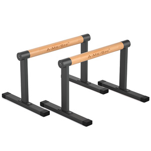 Entraînement de force Exercice de fitness Push up Gym Exercice Formation Paralettes en bois de hêtre massif Attelle sujette debout - Product Image 1