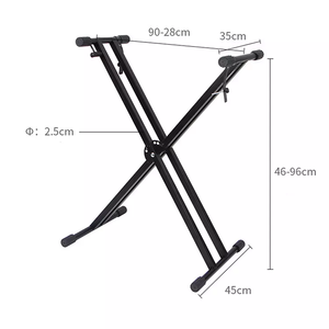 Q-2XB-1 Vente en gros directe usine Supports de clavier double X pour <span class=keywords><strong>piano</strong></span> et synthétiseur - Accessoires de <span class=keywords><strong>piano</strong></span> - Product Image 2