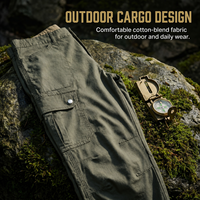 Pantalon tactique d'extérieur pour homme, personnalisé en usine, en coton, imperméable, grande taille, séchage rapide, taille élastique, collection automne