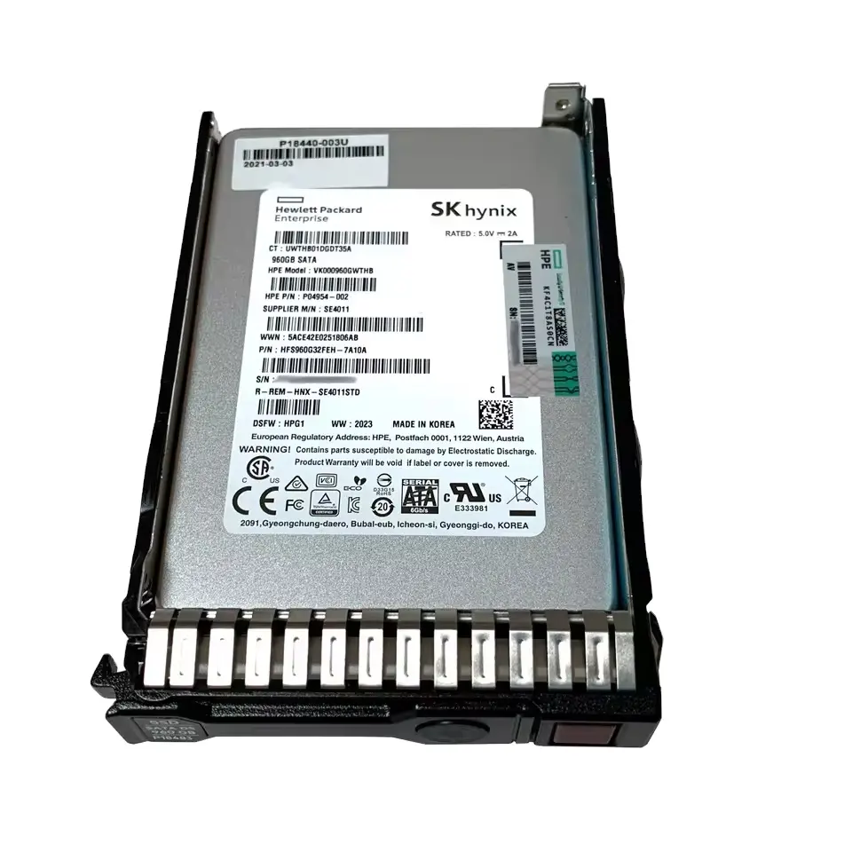 Disco duro de servidor Hpe original de 960 GB, 960 Gb, 960g, 960G, G, Hp Sata 6g, lectura Intens Ri Sff Sc Mv SSD