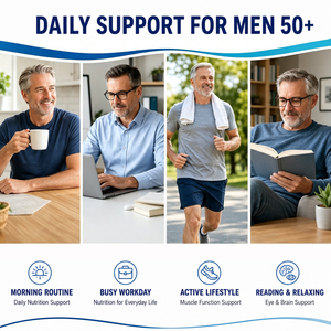 อาหารเสริมวิตามินรวมสำหรับผู้ชายอายุ 50+ ยี่ห้อ Shecome ความเข้มข้นสูง ช่วยควบคุมความดันโลหิตเพื่อสุขภาพสำหรับผู้ใหญ่ อาหารเสริมวิตามินรวมสำหรับผู้ชายอายุ 50+ ชนิดเม็ด - Product Image 4