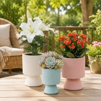 Socle simple en PE pour pot de fleurs – Résistant aux fissures, durable pour les plantes d'intérieur, les arbres à monnaie, les succulentes et les plantes suspendues ; Grandes tailles disponibles