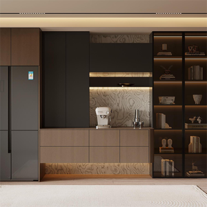 ตู้ข้างไม้แกะสลักสไตล์โมเดิร์น ตู้เก็บของข้าง<span class=keywords><strong>โต๊ะ</strong></span>อาหารพร้อมบานเลื่อน ตู้บุฟเฟ่ต์สำหรับห้องนั่งเล่น - Product Image 1