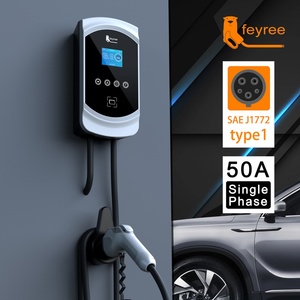 Chargeur mural pour véhicules électriques avec interface CCS 220V 22KW sélectionnable, OCPP 1.6 et poteau en acier inoxydable - Product Image 1