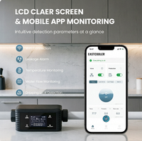 Détecteur de fuite d'eau industriel WiFi avec vanne intelligente intégrée et écran LCD 0,01 GPM