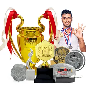 Oem Odm Factory Wholesales Customized Logo Sports Metal Medal Sports Medals And Ribbons Trophies Medals Plaques