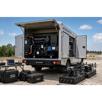 Generator Diesel Open Frame 20kW 30kW 40kW 50kW |   Unit Tenaga Mobile yang Dipasang di Truk Ringan dengan Struktur Tahan Guncangan