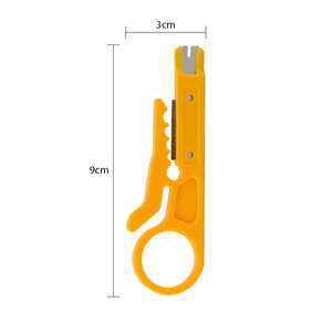 Small Yellow <b>Wire</b> Stripper <b>Tool</b> Plastic Handle Metric Size For Network Cable Stripping And <b>Crimping</b> - Product Image 2