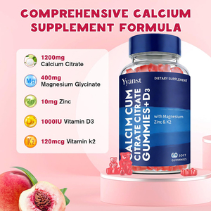 Les gommes de citrate de calcium de marque privée de haute qualité favorisent une absorption efficace du calcium et la santé osseuse. - Product Image 2