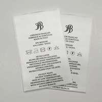 Étiquette d'entretien amovible à déchirer Offre Spéciale Instruction de lavage imprimée Étiquette d'identification de taille lavable pour produits textiles