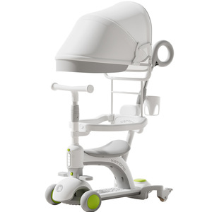 Trottinette tricycle pour enfants XBTONG avec siège et capote, pour les âges de 1 à 8 ans, hauteur réglable, design moderne - Product Image 5