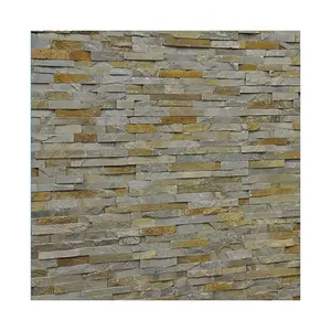 Precio barato, revestimiento de pared de pizarra Natural, chapa de piedra cultivada, azulejo de pizarra de fachada para decoración de pared Exterior, chapa de piedra