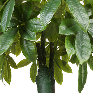 Grand arbre porte-bonheur <span class=keywords><strong>tressé</strong></span> en plastique pour décoration de sol d'intérieur, plante verte artificielle de la fortune, <span class=keywords><strong>Pachira</strong></span> - Product Image 4