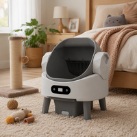Bac à litière pour chat autonettoyant à ouverture extra large, version élargie, grande capacité pour plusieurs chats et grandes races, contrôle par application
