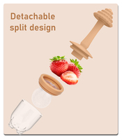 Juguete Masticable de Silicona para Bebés Recién Nacidos, Alimentador de Frutas con Función de Compresión y Mordedor para Dispensar Alimentos Frescos