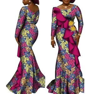 open lace back dress Two tone Ankara Dress  Yoma Fashion Boutique