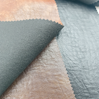 Fabricant de cuir artificiel, tissu synthétique tricoté PU sur mesure 310GSM pour manteau et veste