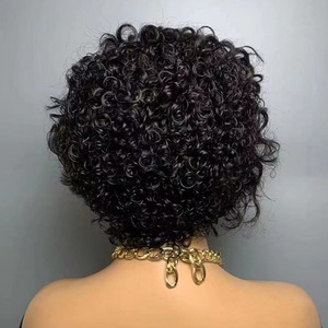 Parrucca in pizzo <span class=keywords><strong>corto</strong></span> con taglio Pixie, 180% parrucche in pizzo riccio <span class=keywords><strong>corto</strong></span> senza colla taglio Pixie, 13x1 T Pixie in pizzo riccioli parrucche corte capelli umani - Product Image 4