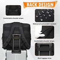 Tas Jinjing, Desain Konvertibel Tangan/Bahu/Ransel dengan Kantong Luggage Pass-Thru, Tas Penyimpanan Komputer Berlapis Pelindung