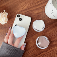 Nouvelle Tendance Style Ins Support Magnétique Pliable en Forme de Cœur Couleur Unie pour Téléphone, Socle pour Coque de Smartphone