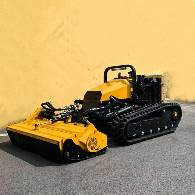 All-Terrain Crawler Mower Grass Cutter CE Diesel Engine Remote Control Robotic Lawn Mower Garden Heavy-Duty Remote Mower Robot