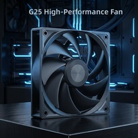 Ventilateur de boîtier 120 mm à haut débit d'air avec dissipateur thermique en plastique, roulement fluide PWM 4 broches, fonctionnement silencieux pour PC de jeu de bureau