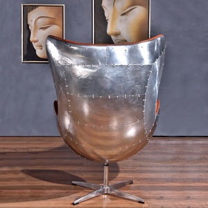 <span class=keywords><strong>Chaise</strong></span> aviateur pivotante pour le <span class=keywords><strong>bureau</strong></span> dans le salon <span class=keywords><strong>Chaise</strong></span> aviateur <span class=keywords><strong>vintage</strong></span> en cuir véritable Aviation Egg Chair - Product Image 5