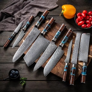 Juego de Cuchillos de Cocina Damasco, <span class=keywords><strong>Cuchillo</strong></span> de Chef Japonés para Sushi, <span class=keywords><strong>Cuchillo</strong></span> de <span class=keywords><strong>Acero</strong></span> Damasco de 67 Capas - Product Image 6