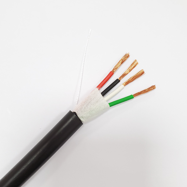 16AWG 4C OFC Stranded Conductor Unshielded Black Flexible Audio Cable Speaker Wire