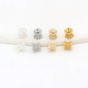 ลูกปัดลายดอกไม้ชุบทอง 14k สำหรับทำเครื่องประดับ DIY C21A - Product Image 3