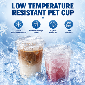 Gobelet en PET résistant aux basses températures de 18 oz, gobelet en plastique transparent pour boissons froides, pour boissons glacées avec couvercle, gobelet jetable, OEM - Product Image 1