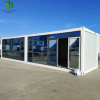 Op maat gemaakte glazen wand mobiele kantoor-gordijnvilla recreatie-serre geassembleerde prefab containerhuis