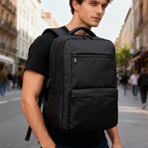 Sac à dos professionnel grande capacité pour ordinateur portable, idéal pour les trajets professionnels et les voyages, en cuir PU durable - Product Image 3