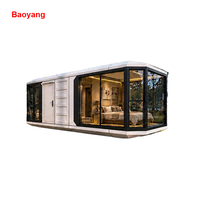 Maison conteneur capsule spatiale de luxe pour projets hôteliers de grande envergure, certifiée CE, avec verre panoramique, pour appartement préfabriqué, à montage rapide