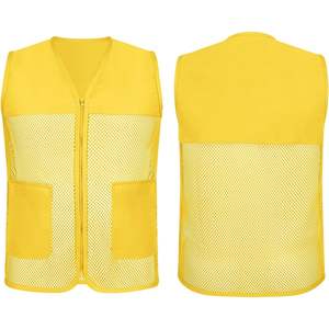 2025 Unisex niños voluntario chaleco cremallera malla publicidad algodón tela chaleco 2 bolsillos estilo Casual para uso al aire libre para primavera - Product Image 5