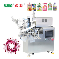 Machine de remplissage et de bouchage automatique de poches souples de petite taille pour jus, liquides et sauces