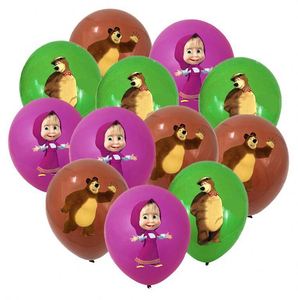 Set di stoviglie usa <span class=keywords><strong>e</strong></span> getta a tema <span class=keywords><strong>Masha</strong></span> <span class=keywords><strong>e</strong></span> <span class=keywords><strong>Orso</strong></span>, con bicchieri, piatti, striscioni <span class=keywords><strong>e</strong></span> palloncini, direttamente dalla fabbrica, per feste di compleanno per bambini. - Product Image 5