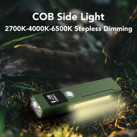 Lampe torche EDC 1200LM IP65 à faisceau latéral et pointeur laser vert, rechargeable par USB, idéale pour l'inspection et les situations d'urgence – Vente directe usine