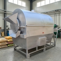 Machine à torréfier les céréales commerciale grande capacité, torréfacteur de noix 500 kg par lot, équipement de torréfaction en acier inoxydable pour arachides et graines