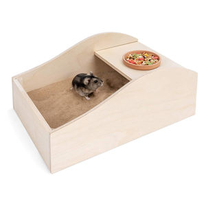 Bain de <span class=keywords><strong>sable</strong></span> pour hamster Boîte sans poussière-Douche en bois pour petits animaux et baignoire de <span class=keywords><strong>sable</strong></span> à creuser, convient aux hamsters, aux souris ou aux gerbilles - Product Image 6