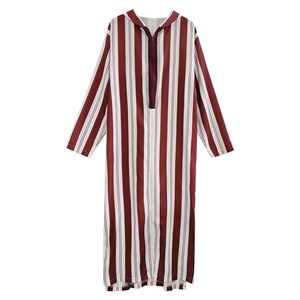 2024 nouveau moyen-orient vêtements à manches longues complet <span class=keywords><strong>arabe</strong></span> hommes Patchwork rayé musulman hommes marocain Robe à capuche - Product Image 6